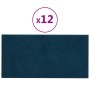 Paneles de pared 12 uds terciopelo azul 60x30 cm 2,16 m² de , Recubrimiento de paredes - Ref: Foro24-343862, Precio: 56,13 €,...