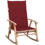 Silla mecedora con cojín bambú von , Gartenstühle - Ref: Foro24-3063912, Preis: 131,18 €, Rabatt: %
