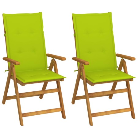Sillas de jardín reclinables 2 uds madera maciza acacia cojines von , Gartenstühle - Ref: Foro24-3064070, Preis: 178,38 €, Ra...