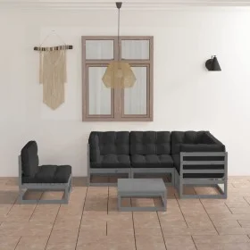 6-piece garden furniture set with solid pine wood cushions by vidaXL, Garden sets - Ref: Foro24-3076631, Price: 482,95 €, Dis...