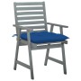 Sillas comedor de jardín 3 uds madera maciza acacia y cojines by , Garden chairs - Ref: Foro24-3064453, Price: 294,30 €, Disc...