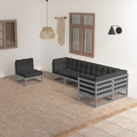 6-piece garden furniture set with solid pine wood cushions by vidaXL, Garden sets - Ref: Foro24-3076636, Price: 527,78 €, Dis...