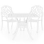Mesa y sillas de bistró 3 piezas aluminio fundido blanco de , Conjuntos de jardín - Ref: Foro24-3070579, Precio: 542,44 €