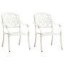 Mesa y sillas de bistró 3 piezas aluminio fundido blanco von , Gartensets - Ref: Foro24-3070579, Preis: 552,90 €, Rabatt: -5%%