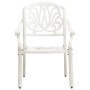 Mesa y sillas de bistró 3 piezas aluminio fundido blanco de , Conjuntos de jardín - Ref: Foro24-3070579, Precio: 542,44 €