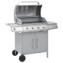 Barbacoa grill de gas 4+1 quemadores plateada de , Barbacoas - Ref: Foro24-3072537, Precio: 439,61 €, Descuento: %