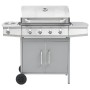 Barbacoa grill de gas 4+1 quemadores plateada de , Barbacoas - Ref: Foro24-3072537, Precio: 439,61 €, Descuento: %