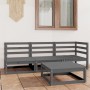 Juego de muebles de jardín 4 piezas gris madera maciza de pino von , Gartensets - Ref: Foro24-3075326, Preis: 187,13 €, Rabat...