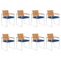 Sillas de jardín con cojines 8 unidades madera maciza de acacia by , Garden chairs - Ref: Foro24-3078549, Price: 910,14 €, Di...
