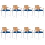 Sillas de jardín y cojines 8 unidades madera maciza de acacia by , Garden chairs - Ref: Foro24-3078633, Price: 1,00 €, Discou...