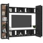 Set de muebles de salón TV 10 piezas madera ingeniería negro by , TV Furniture - Ref: Foro24-3078757, Price: 401,25 €, Discou...