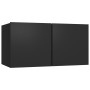 Set de muebles de salón TV 10 piezas madera ingeniería negro by , TV Furniture - Ref: Foro24-3078757, Price: 401,25 €, Discou...