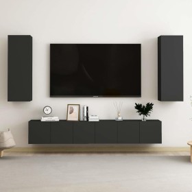 Juego de muebles de TV 5 piezas madera contrachapada negro von , TV-Möbel - Ref: Foro24-3078748, Preis: 177,12 €, Rabatt: -5%%