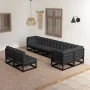 Muebles de jardín 8 pzas y cojines madera maciza pino de vidaXL, Conjuntos de jardín - Ref: Foro24-3076668, Precio: 925,54 €,...