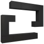 Set de muebles para TV 8 piezas madera contrachapada negro de , Muebles TV - Ref: Foro24-3078830, Precio: 427,03 €, Descuento: %