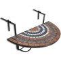 Mesa de balcón colgante mosaico terracota y blanco by , Garden tables - Ref: Foro24-41126, Price: 92,15 €, Discount: %