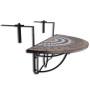 Mesa de balcón colgante mosaico terracota y blanco by , Garden tables - Ref: Foro24-41126, Price: 92,15 €, Discount: %
