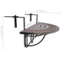 Mesa de balcón colgante mosaico terracota y blanco by , Garden tables - Ref: Foro24-41126, Price: 92,15 €, Discount: %