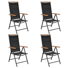 Sillas de jardín plegables 4 uds aluminio y textilene negro von , Gartenstühle - Ref: Foro24-41733, Preis: 287,05 €, Rabatt: %