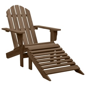 Silla de jardín con otomana de madera marrón von , Gartenstühle - Ref: Foro24-45701, Preis: 100,65 €, Rabatt: %