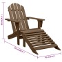 Silla de jardín con otomana de madera marrón von , Gartenstühle - Ref: Foro24-45701, Preis: 100,65 €, Rabatt: %