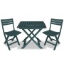 Mesa y sillas bistró de jardín plegables 3 pzas plástico verde von , Gartensets - Ref: Foro24-43582, Preis: 106,24 €, Rabatt: %