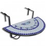 Mesa de balcón colgante mosaico azul y blanco by , Garden tables - Ref: Foro24-41124, Price: 91,38 €, Discount: %