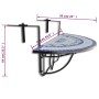 Mesa de balcón colgante mosaico azul y blanco by , Garden tables - Ref: Foro24-41124, Price: 91,38 €, Discount: %