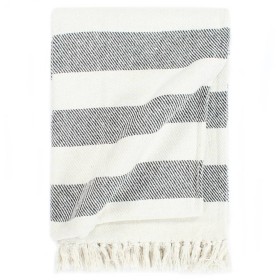 Manta a rayas algodón gris antracita 220x250 cm von , Decken - Ref: Foro24-133796, Preis: 43,25 €, Rabatt: %