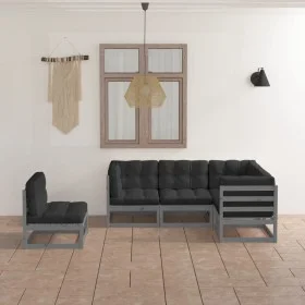 5-piece garden furniture set with solid pine wood cushions by vidaXL, Garden sets - Ref: Foro24-3076626, Price: 457,31 €, Dis...