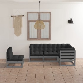 Gartenmöbelset 5-tlg. und Kissen aus massivem Kiefernholz von vidaXL, Gartensets - Ref: Foro24-3076626, Preis: 464,26 €, Raba...