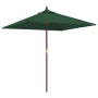Sombrilla de jardín con poste de madera verde 198x198x231 cm von , Sonnenschirme - Ref: Foro24-363184, Preis: 47,66 €, Rabatt...