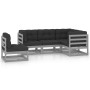 Gartenmöbelset 5-tlg. und Kissen aus massivem Kiefernholz von vidaXL, Gartensets - Ref: Foro24-3076626, Preis: 464,26 €, Raba...