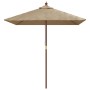 Sombrilla de jardín poste de madera gris taupé 198x198x231 cm by , Umbrellas - Ref: Foro24-363186, Price: 49,45 €, Discount: %