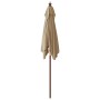 Sombrilla de jardín poste de madera gris taupé 198x198x231 cm by , Umbrellas - Ref: Foro24-363186, Price: 49,45 €, Discount: %