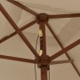 Sombrilla de jardín poste de madera gris taupé 198x198x231 cm by , Umbrellas - Ref: Foro24-363186, Price: 49,45 €, Discount: %