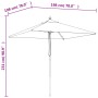 Sombrilla de jardín poste de madera gris taupé 198x198x231 cm by , Umbrellas - Ref: Foro24-363186, Price: 49,45 €, Discount: %