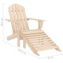 Silla jardín Adirondack con otomana madera maciza de abeto by , Garden chairs - Ref: Foro24-315862, Price: 102,57 €, Discount: %