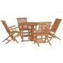 Set de comedor de jardín plegable 5 pzas madera maciza de teca by , Garden sets - Ref: Foro24-3096574, Price: 577,11 €, Disco...