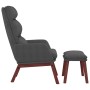 Sillón de relax con taburete tela gris oscuro by , Armchairs - Ref: Foro24-3097564, Price: 149,27 €, Discount: %