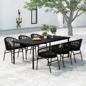 Juego de comedor para jardín 7 piezas negro von , Gartensets - Ref: Foro24-3099225, Preis: 783,40 €, Rabatt: %