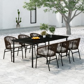 Juego de comedor de jardín 7 piezas marrón von , Gartensets - Ref: Foro24-3099231, Preis: 898,12 €, Rabatt: %