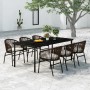 Juego de comedor de jardín 7 piezas marrón de , Conjuntos de jardín - Ref: Foro24-3099231, Precio: 900,93 €