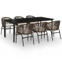 Juego de comedor de jardín 7 piezas marrón by , Garden sets - Ref: Foro24-3099231, Price: 898,12 €, Discount: %