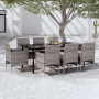 Juego de comedor para jardín 9 piezas con cojines gris y negro von , Gartensets - Ref: Foro24-3099292, Preis: 684,56 €, Rabat...
