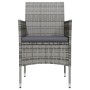 Juego de comedor para jardín 9 piezas con cojines gris y negro von , Gartensets - Ref: Foro24-3099292, Preis: 684,56 €, Rabat...