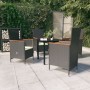 Juego de comedor de jardín 5 piezas con cojines negro von , Gartensets - Ref: Foro24-3099426, Preis: 603,81 €, Rabatt: %