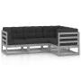 4-piece garden furniture set with solid pine wood cushions by vidaXL, Garden sets - Ref: Foro24-3076596, Price: 333,80 €, Dis...