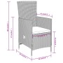 Juego de comedor de jardín 9 piezas con cojines beige von , Gartensets - Ref: Foro24-3099472, Preis: 1,00 €, Rabatt: %