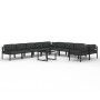 Set muebles de jardín 11 pzas y cojines aluminio gris antracita von , Gartensets - Ref: Foro24-3107828, Preis: 1,00 €, Rabatt: %